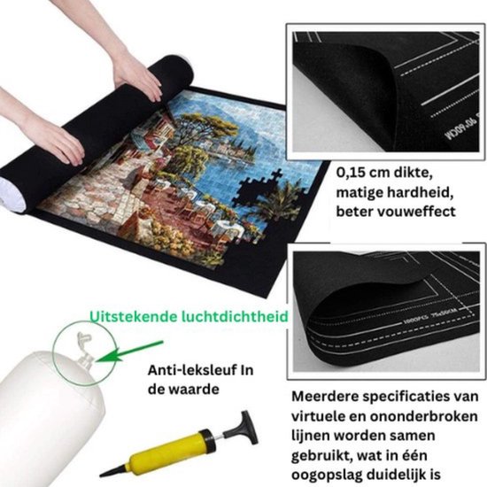 Jumbo Games Portapuzzle - Grote puzzelmat tot 1000 stukjes puzzelaccessoires Jumbo Games Portapuzzle - Grote puzzelmat tot 1000 stukjes puzzelaccessoires