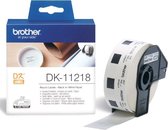 Brother DK-11218 - Zwart op wit - Rol (2,4 cm) 1000 stuks (1 rol(len) x 1000) etiketten - voor Brother QL-1050, QL-1060, QL-500, QL-550, QL-560, QL-570, QL-580, QL-650, QL-700, QL-720