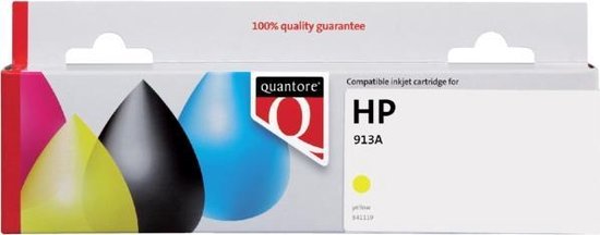Quantore Inktcartridge quantore hp 913a f6t79cn geel - 1 stuk