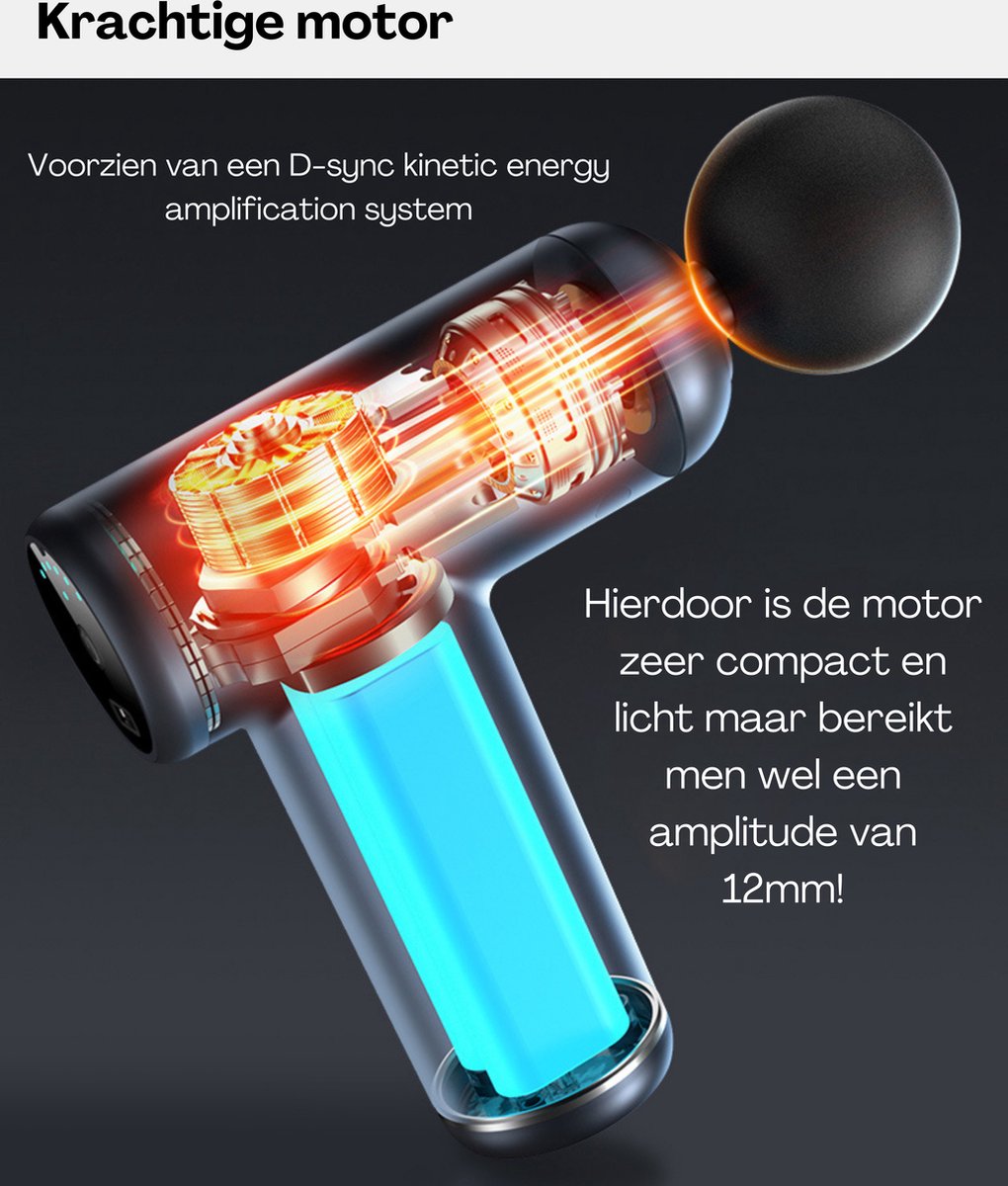 Tec Lux Massage Gun: 6 koppen, 10 uur batterij, €29,99 thumbnail 6