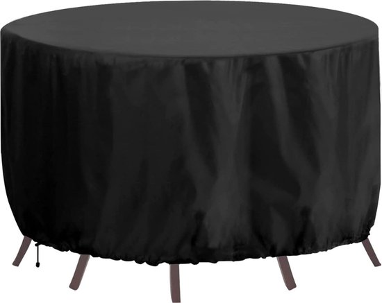 Abri-bûches Yakutat avec housse de protection 185 x 180 x 70 cm noir