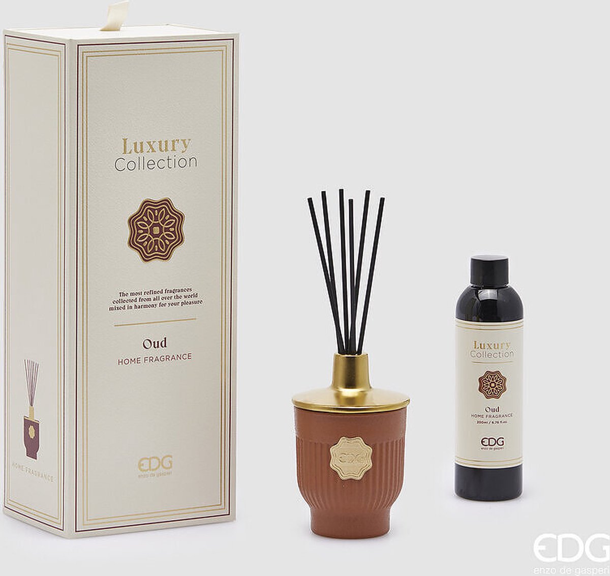 EDG Enzo De Gasperi Luxe Geurstokjes Oud 200ml- Luxury Collection