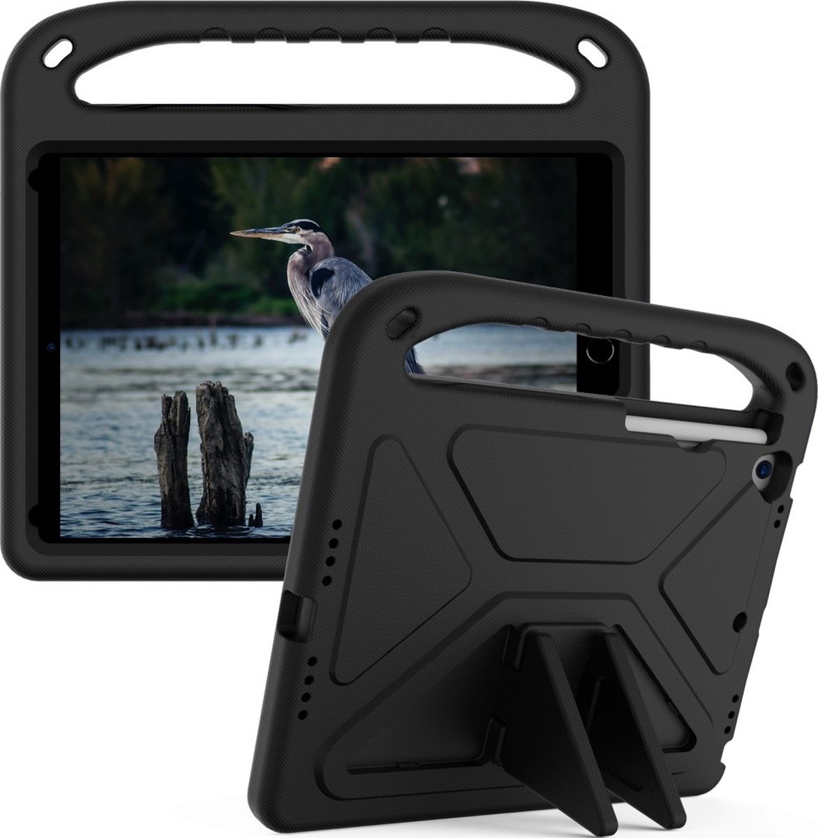 Tablethoes geschikt voor iPad 10.2 Hoesje - ShockProof Kids Case - Zwart