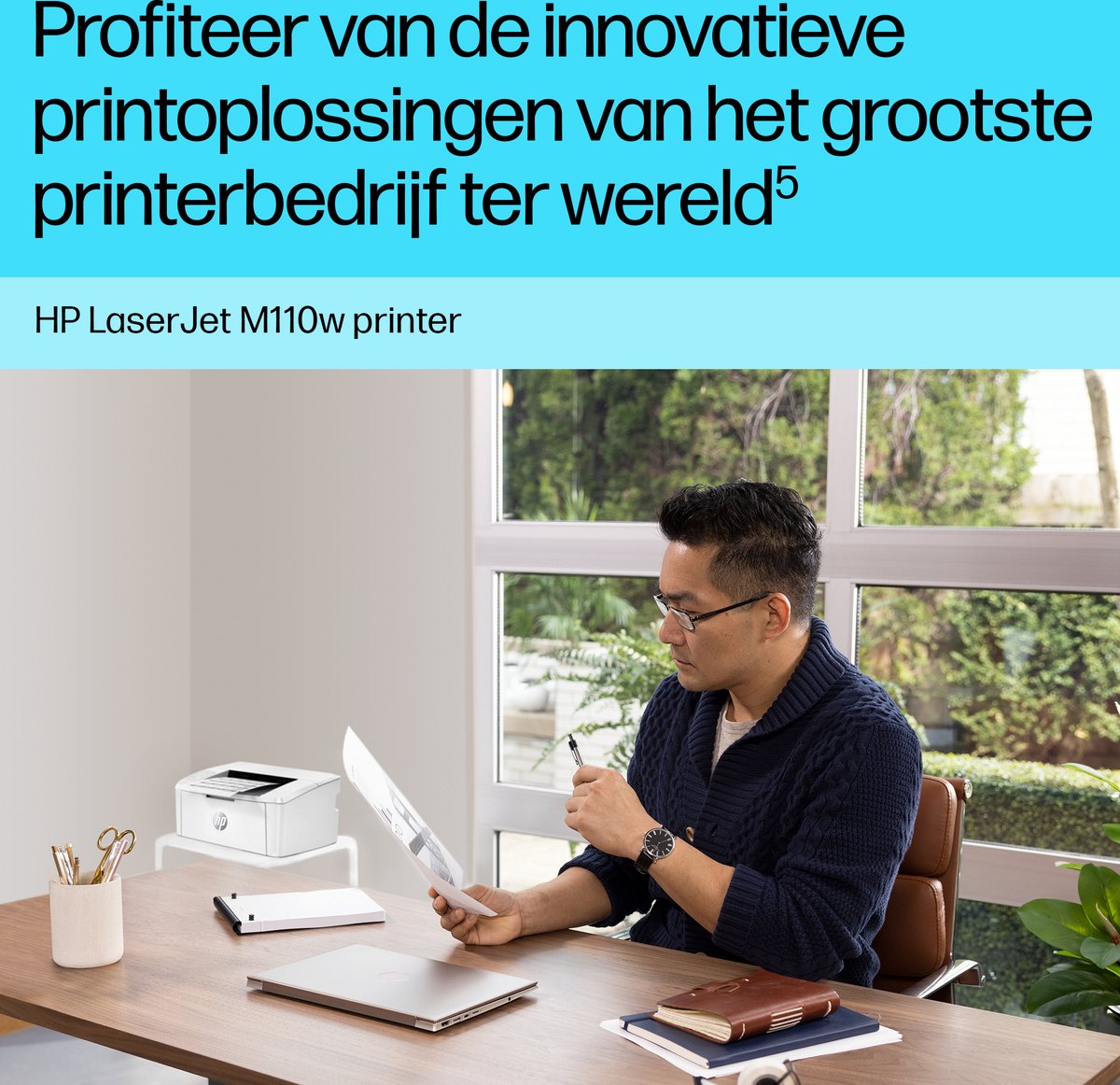 HP LaserJet M110w - Laserprinter - Zwart-Wit Printer — afbeelding 2