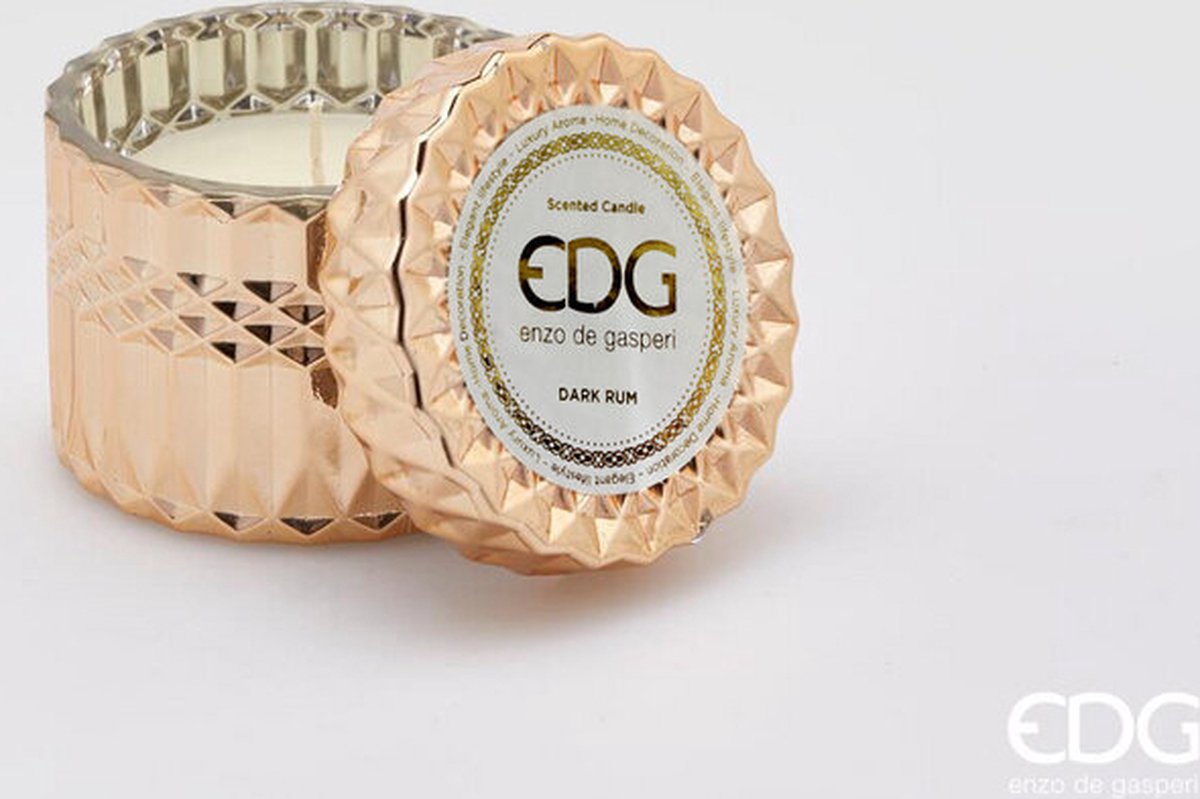 EDG Enzo de Gasperi Crystal geurkaars rond Dark Rum