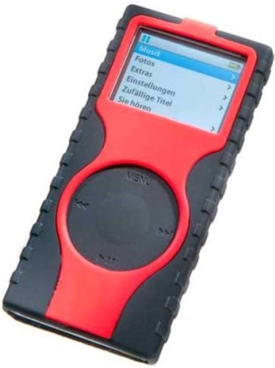 Vivanco iPod nano Case, Zwart, Rood, iPod nano, Silicone