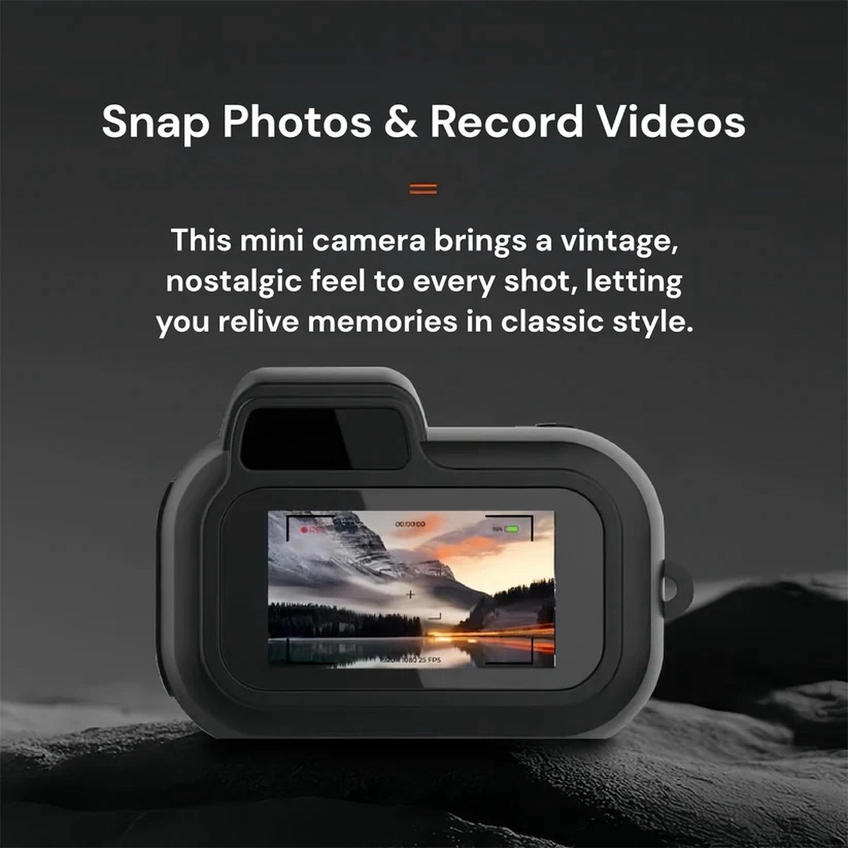 Kahil Tiny Nostalgia Cam + 32gb sim card - mini retro camera - mini fotocamera - filmcamera - kleine camera - fototoeKahil Tiny Nostalgia Cam – Mini Retro Camera – HD 1080P – Inclusief 32GB – Draagbaar & Vintage – Perfect Kerstcadeau – Zwart – foto 6
