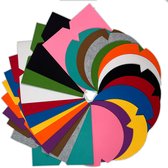 Vloerankers rond en vierkant 30 cm met kijkrichting – set van 24 – vilt – voor systemisch werk en opstellingen