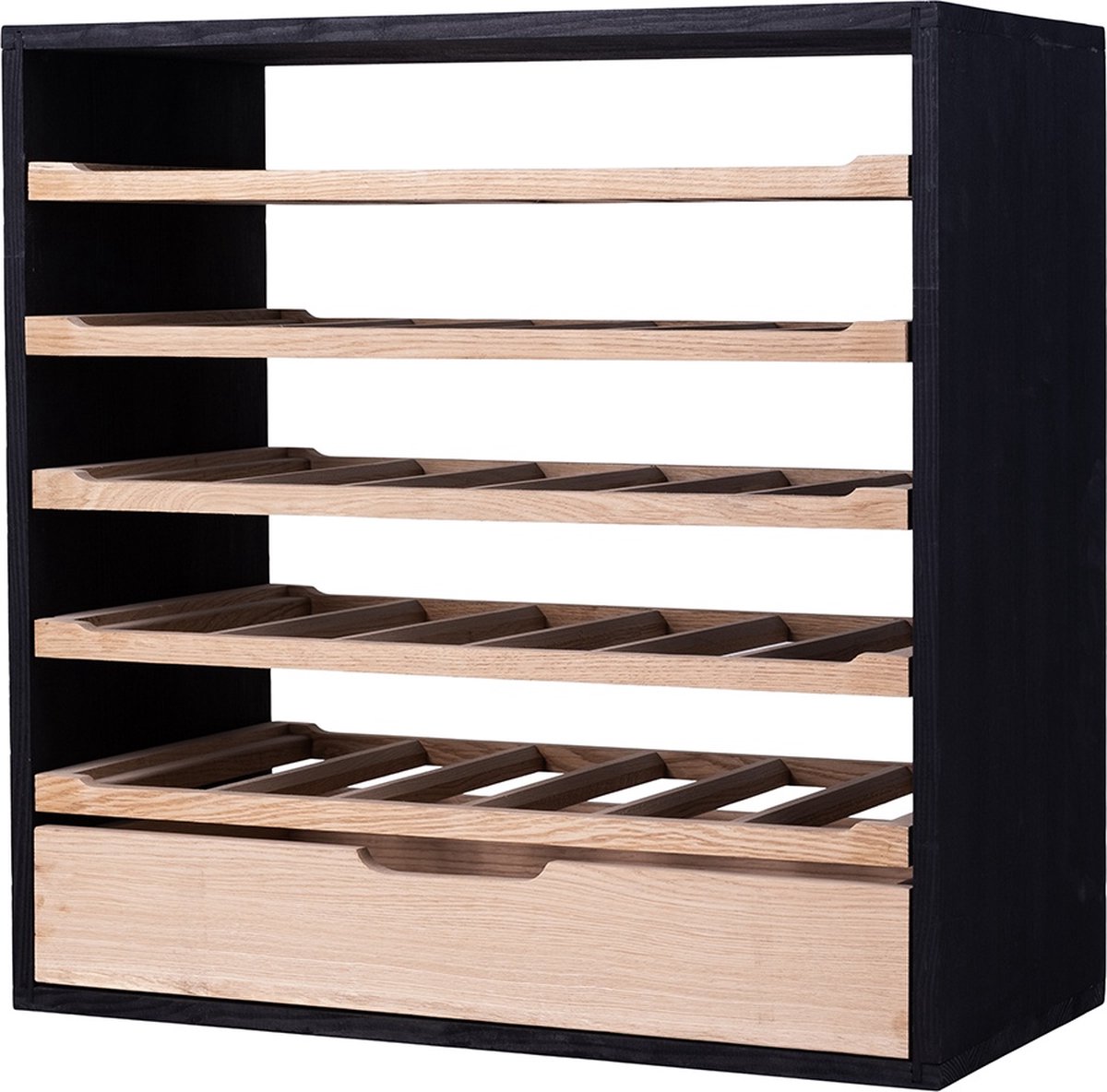 Caverack - CLEO - 30 flessen + Lade - Eiken en zwart