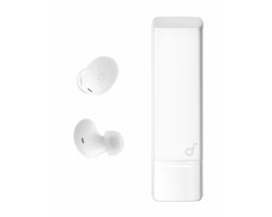 soundcore A30i NEW, noise cancelling oordopjes, lipstick-vormig ontwerp, klein, lichtgewicht comfort, helder geluid, 24 uur speeltijd, IP54, draadloze oordopjes, Bluetooth 5.4-Wit