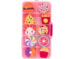 foto van Ainy Foodie Gummen - een set van 10 schattige gummen, onmisbaar voor in je etui als schoolbenodigdheden - Ideaal kindercadeau voor meisjes en jongens