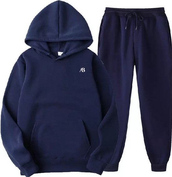A Brand - Survêtement de jogging - Survêtement de survêtement - Survêtement d'entraînement - Blauw Marine - Taille L