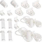 Kit De Montage Pour Store à Enrouleur - Axe 25mm, Chaîne 200cm | Support PVC Blanc