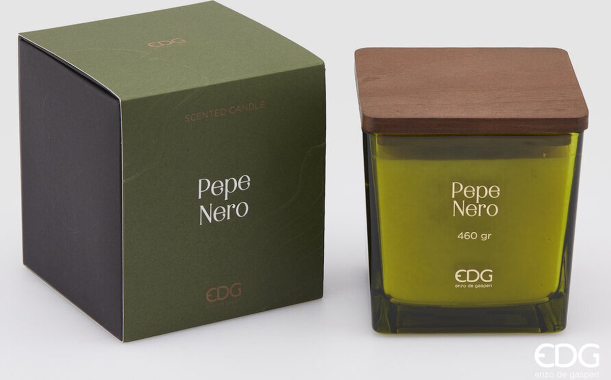 EDG Enzo De Gasperi Geurkaars Pepe Nero Houten deksel H11,5