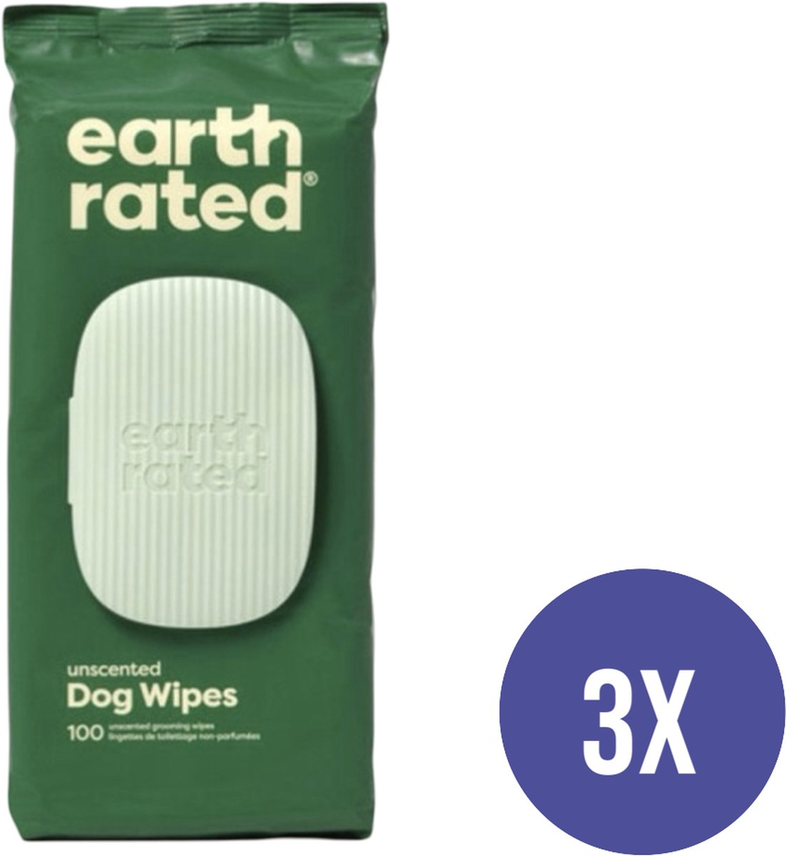 Combideal - Earth Rated - Dog Wipes Geurloos - Schoonmaakdoekjes Hond - 3x 100 Stuks (300 Stuks)
