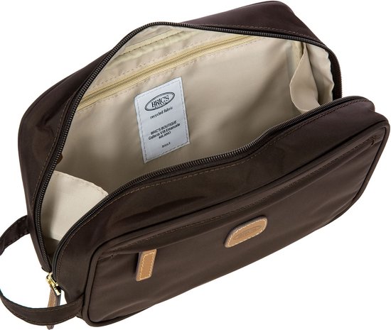 Trousse De Toilette BRIC'S Travel Kit Urban - Noir, Polyamide Et Cuir, Neuve