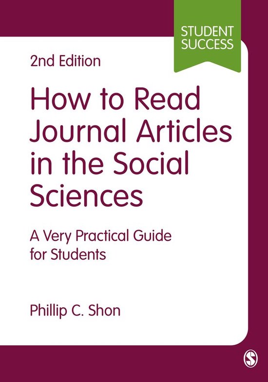 Student Success - How to Read Journal Articles in the Social ... - cover