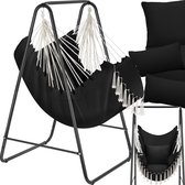 Bol.com tectake® Hangstoel Boho-stijl met decoratieve kwastjes - Hangmat - Voor binnen & buiten - 160 kg draagkracht - Stalen fr... aanbieding