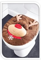 Kerstmis Toiletzittingdeksel - Kerstman - Toiletmat - Kerstbadsets - K