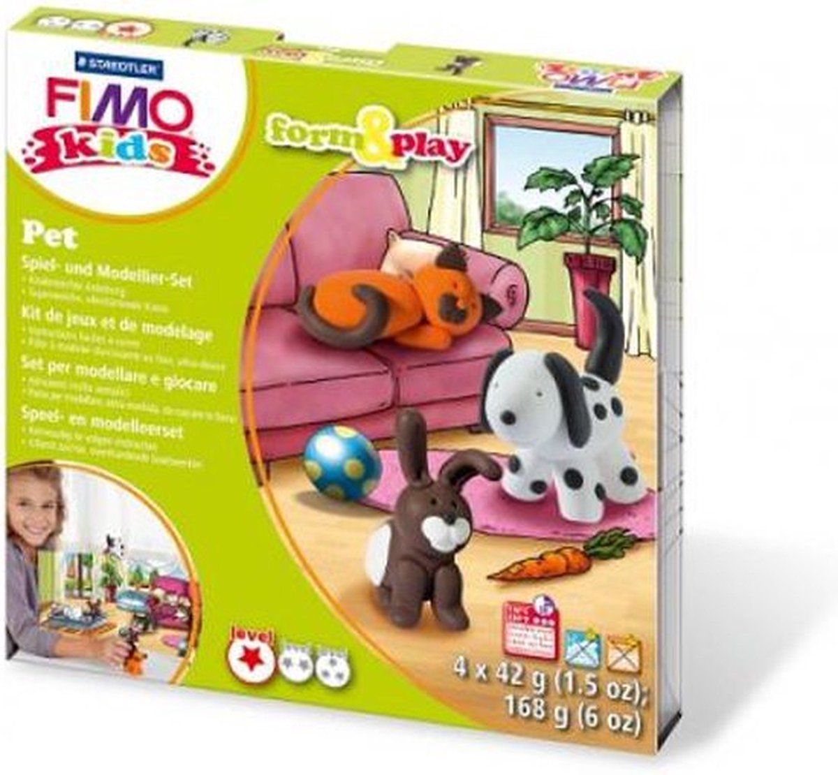 FIMO kids 8034 - ovenhardende boetseerklei - Form&Play set "Huisdieren" — afbeelding 11