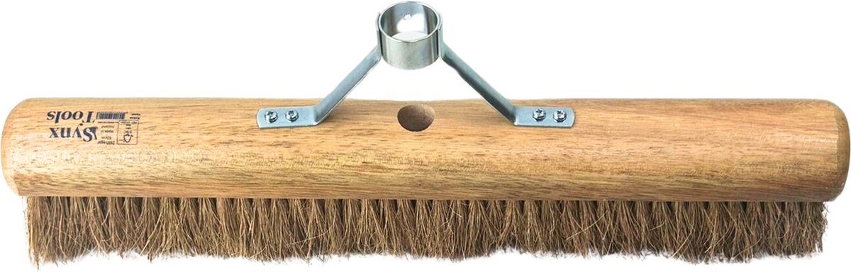 Goedkoopste Synx Tools Coco Bezem los 50 cm Zaalveger met steelhouder - Cocosharen - Zachte haren - Binnenbezem - koko bezem - zonder steel