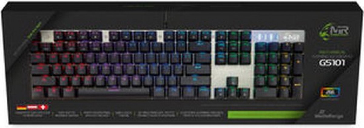 MediaRange MRGS101 toetsenbord USB QWERTZ Duits Zwart, Zilver