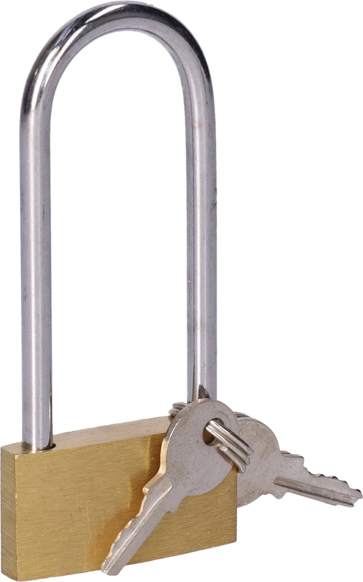 CM Hangslot met sleutel - 40 mm beugel - 3 sleutels - 7 x 3.5 x 1 cm - sloten