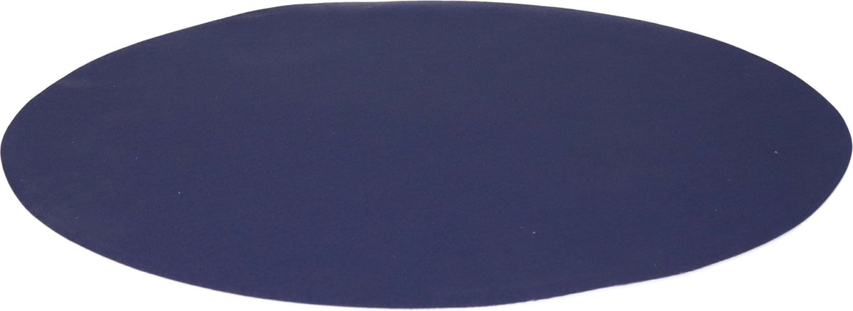 Wicotex Placemats Uni - donker blauw - rond 38 cm - anti slip laag - Teflon coating toplaag