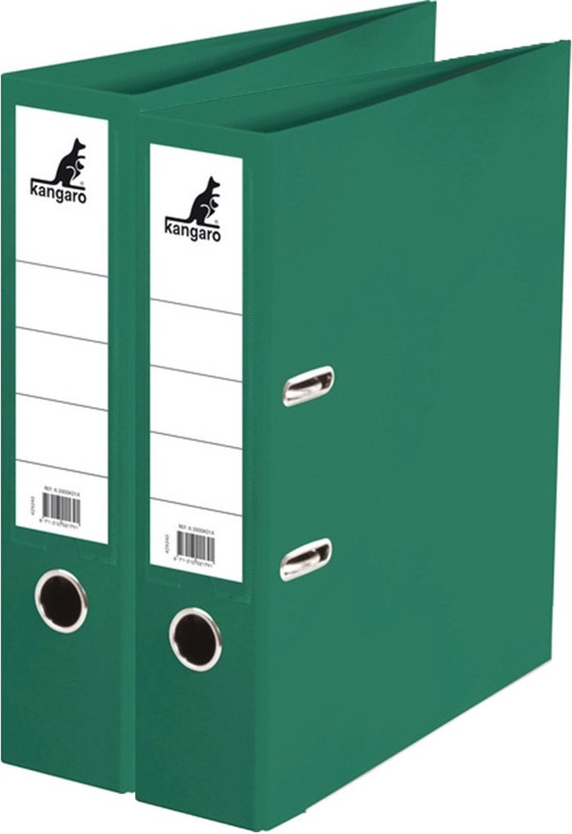 Netuno, mappen, 2-ringmap, ecobox, gemarmerd, groen, folder, organizer, 75 cm, A4 breed, van karton, voor kantoor, kantoor, bureau, 10 stuks