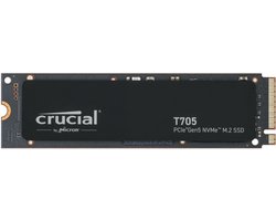 Interne Gaming SSD - CRUCIAAL - T705 SSD 1TB PCIe Gen5 NVMe M.2 (2024) - PCIe 3.0 en 4.0 achterwaartse compatibiliteit - CT1000T705SSD3