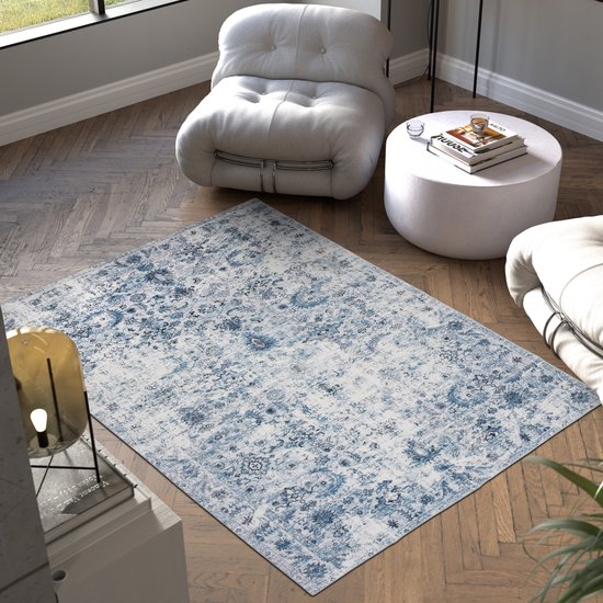 Tapijt Woonkamer 160 x 230 cm Laagpolig Zacht Wasbaar