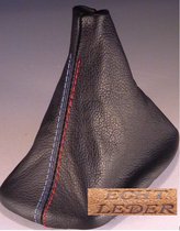 Couvre-levier de vitesse en cuir véritable adapté à la BMW E46 (couture M rouge Blauw) année 1997-2006