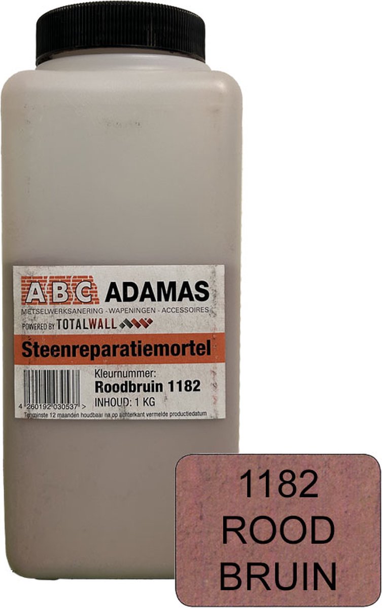 Steen reparatie mortel - Roodbruin (1 kg)
