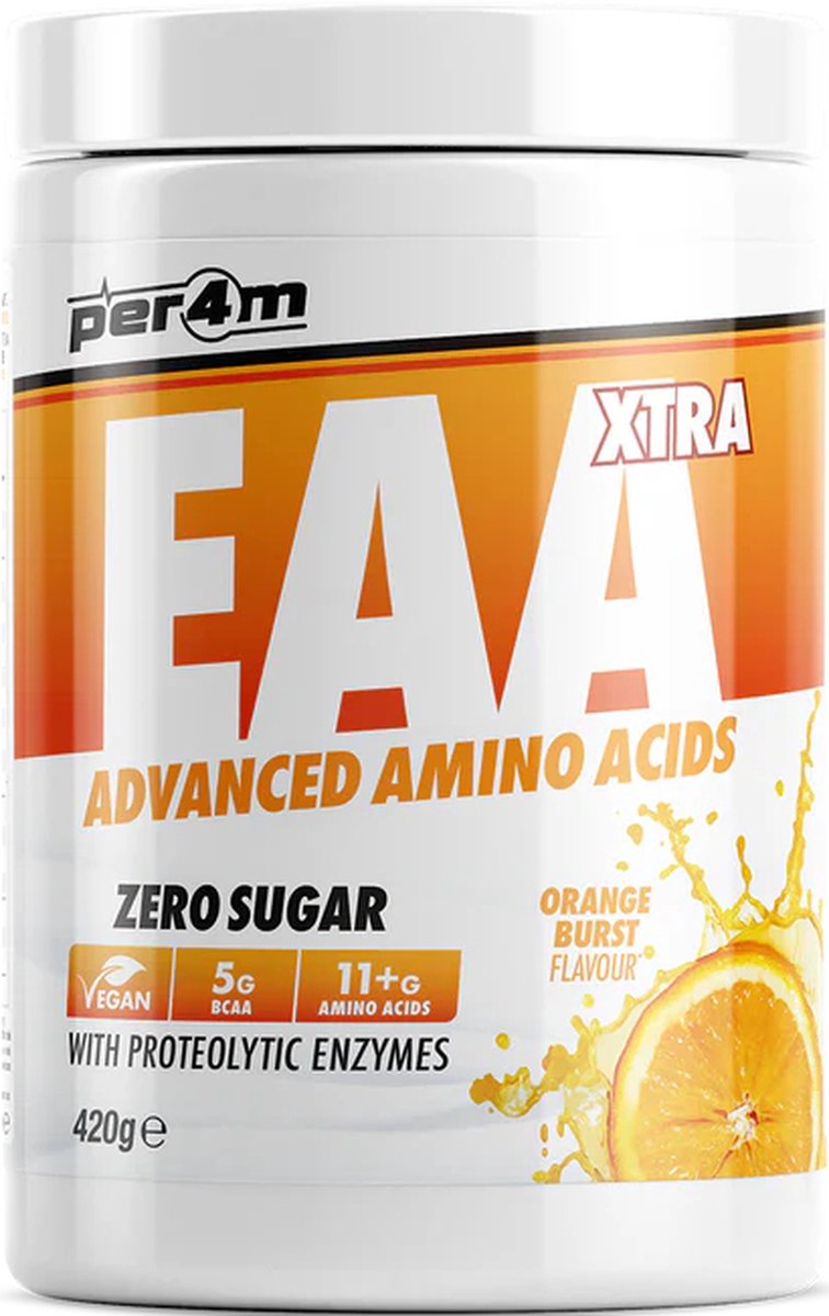 Goedkoopste Per4m - EAA Xtra 420g - Orange Burst - Aminozuren - EAA - Fitness - Krachttraining - Sportvoeding