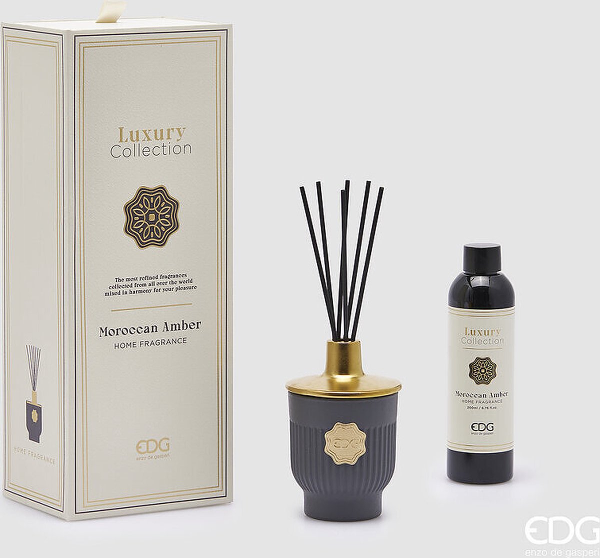 EDG Enzo De Gasperi Luxe Geurstokjes Moroccan Amber 200ml - Luxury Collection