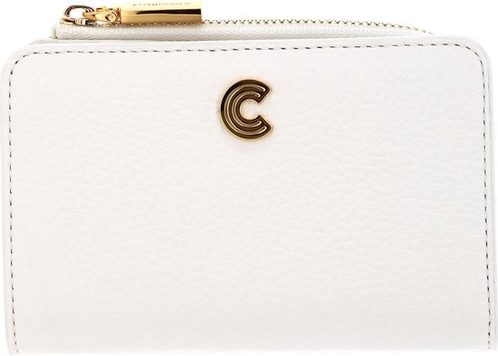 COCCINELLE Cuir Porte-monnaie Myrine Wallet Grained Leather Coconut Milk Écru