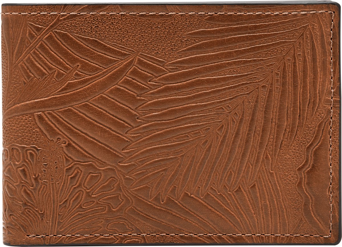 FOSSIL Portemonnee Palmer FPW Bifold Wallet Dark Brown Bruine