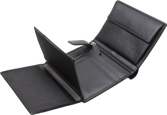 Esquire Leren Portemonnee Viktoria Wallet Black Zwart