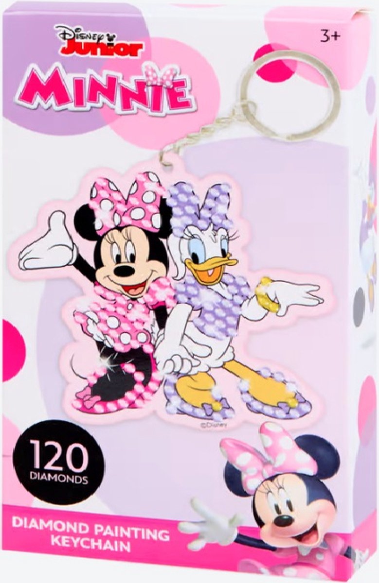 Diamond Painting - Sleutelhanger - Sleutel - Hanger - Minnie Mouse - Katrien Duck - Mini - Disney - Schoencadeau - Schoen - Schoenkado - Kado - Cadeau
