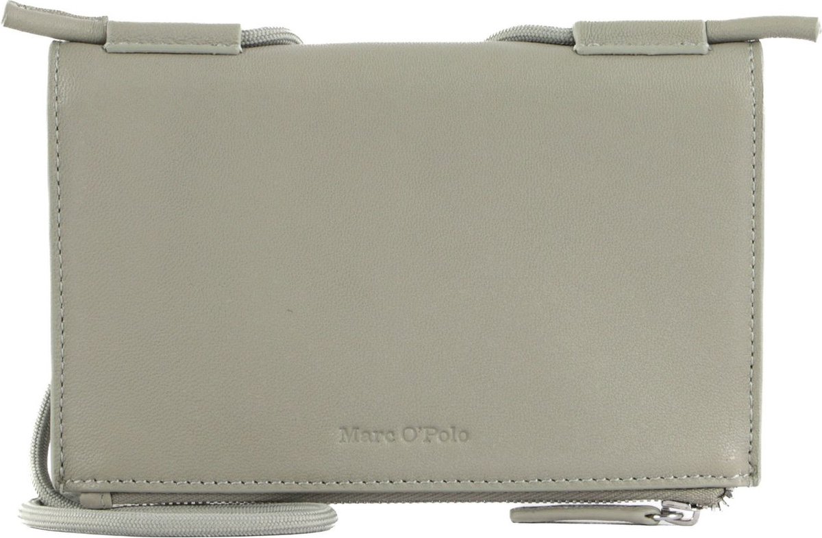 Marc O'Polo Leren Portemonnee Fiona Cellphone Bag Herbal Steam Kaki