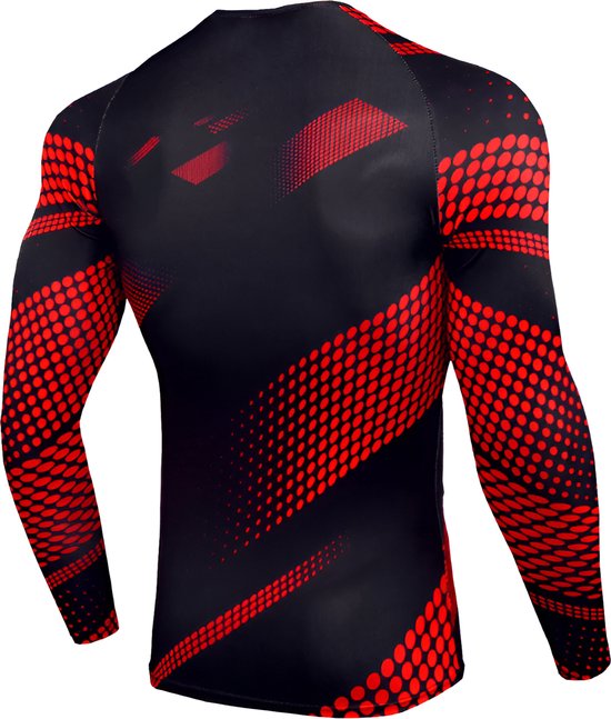 WoYoW® - T-shirt de Sport de compression pour hommes - T-shirt thermique de compression chaude d'hiver - Chaleur et performance - Camouflage rouge - M