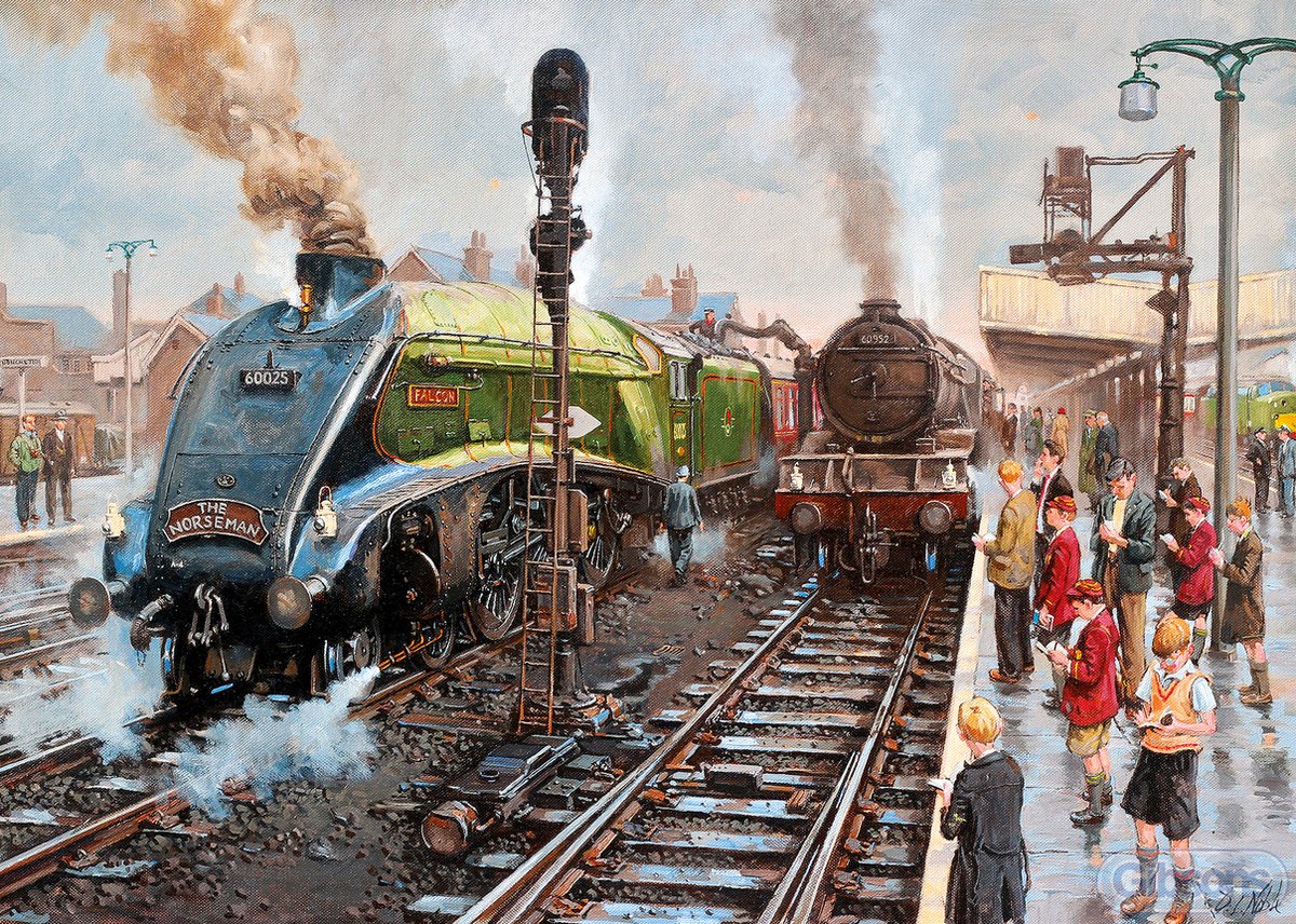 Treinspotters in Doncasters - puzzel van 1000 stukjes