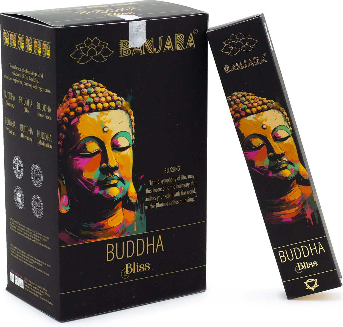 Banjara - buddha bliss - roos - jasmijn - wierook - geurstokjes - doos 12 stuks