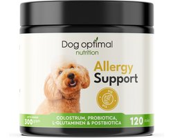 Dog Optimal Allergie Support Vis smaak - 120 Stuks - Hondensnacks - Huid allergie - Probiotica - Seizoens allergie - Krabben - Supplementen - Honden Supplement