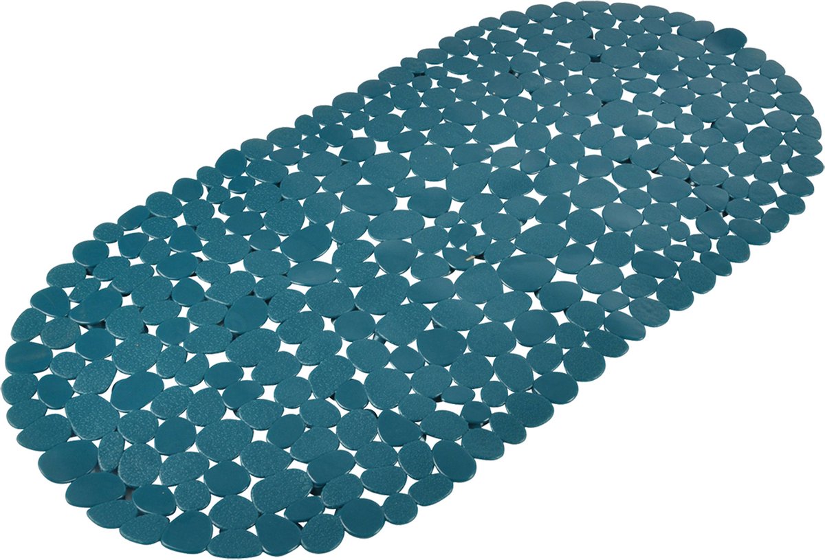Wicotex - Badmat Antislip voor in bad - Kleur Blauw groen - Afmeting 36x69cm