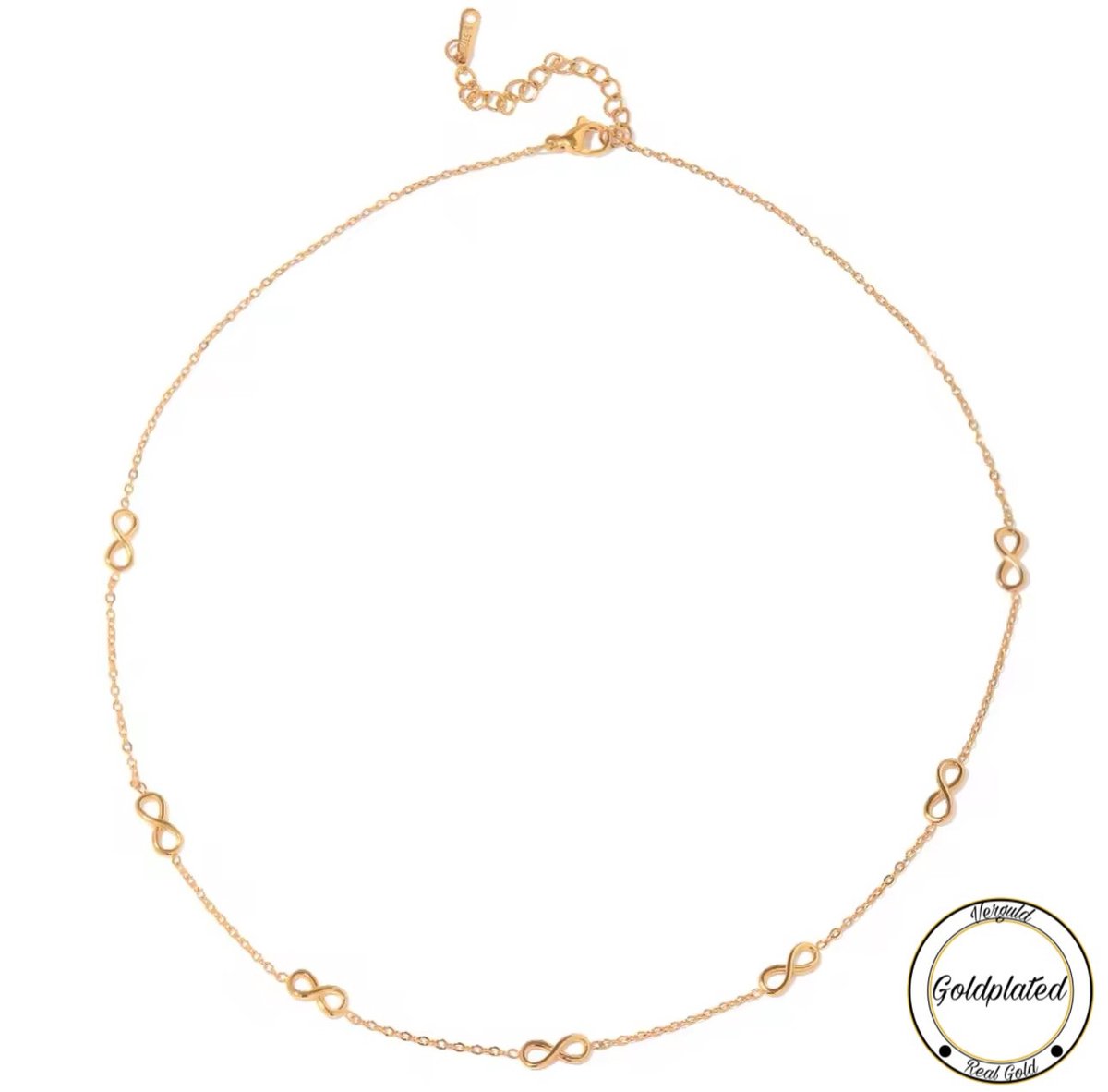 Borasi Infinity Ketting | Goldplated | Verjaardag Cadeau | Moederdag Cadeautje | Infinity |