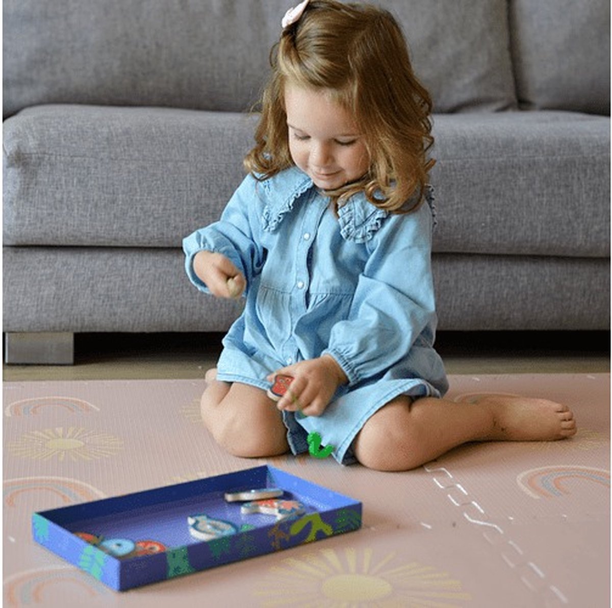 NilaFee® - Speelkleed - Speelmat - Puzzelmat - Baby - Foam - 120 x 180 cm - Uitbreidbaar - Yoga mat - Fitnessmat - Vloerbeschermer - Rainbow Pink — afbeelding 6