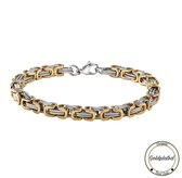 Bracelet Borasi King Bicolore | Acier inoxydable | 20cm | Bracelet unisexe | Bracelet pour hommes |