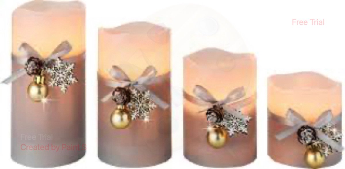 Led kaarsen Grijs 4 stuks