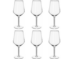 alpina Wijnglazen Rode Wijn - 6 Stuks Rode Wijnglazen - Wijnglas 53cl - Wijnglazen Set - Glazenset voor Diner - Wijn Glazen - Helder Glas